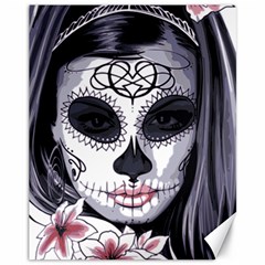 Sugar Skull Canvas 11  X 14   by StarvingArtisan