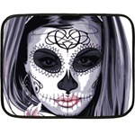 Sugar Skull Fleece Blanket (Mini) 35 x27  Blanket