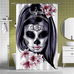 Sugar Skull Shower Curtain 48  X 72  (small)  by StarvingArtisan