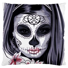 Sugar Skull Large Cushion Case (one Side) by StarvingArtisan