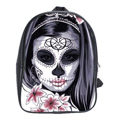 Sugar Skull School Bag (xl) by StarvingArtisan