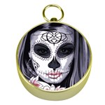 Sugar Skull Gold Compasses Front