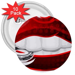 Bite Me 3  Buttons (10 pack) 