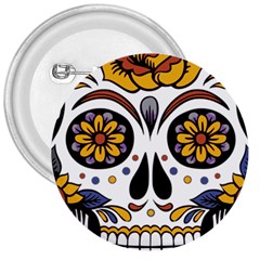 Sugar Skull 3  Buttons by StarvingArtisan