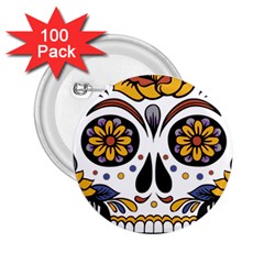 Sugar Skull 2 25  Buttons (100 Pack) 