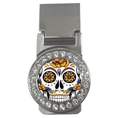 Sugar Skull Money Clips (cz)  by StarvingArtisan