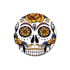 Sugar Skull Magnet 3  (round)