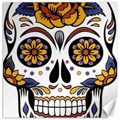 Sugar Skull Canvas 12  X 12   by StarvingArtisan