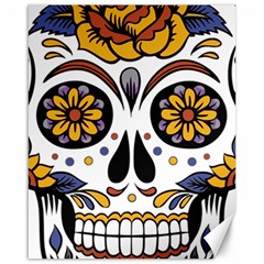 Sugar Skull Canvas 16  X 20   by StarvingArtisan