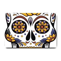 Sugar Skull Small Doormat  by StarvingArtisan