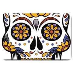 Sugar Skull Large Doormat  by StarvingArtisan