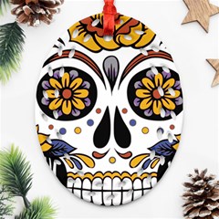 Sugar Skull Ornament (oval Filigree)