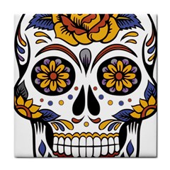 Sugar Skull Tile Coasters by StarvingArtisan