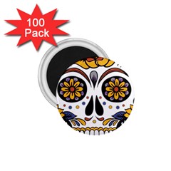 Sugar Skull 1 75  Magnets (100 Pack)  by StarvingArtisan