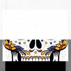 Sugar Skull Rectangular Jigsaw Puzzl by StarvingArtisan