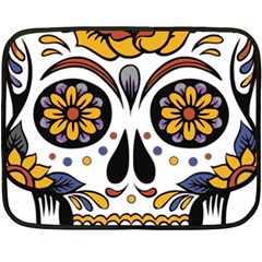 Sugar Skull Double Sided Fleece Blanket (mini)  by StarvingArtisan