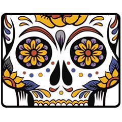 Sugar Skull Fleece Blanket (medium)  by StarvingArtisan