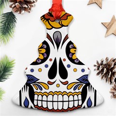 Sugar Skull Christmas Tree Ornament (two Sides) by StarvingArtisan