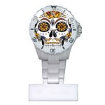 Sugar Skull Plastic Nurses Watch Front