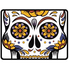 Sugar Skull Double Sided Fleece Blanket (large) 