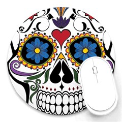 Cranium Sugar Skull Round Mousepads by StarvingArtisan