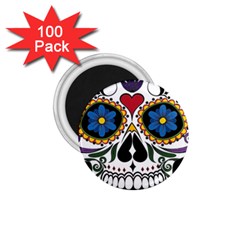 Cranium Sugar Skull 1 75  Magnets (100 Pack)  by StarvingArtisan