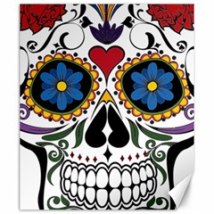 Cranium Sugar Skull Canvas 20  X 24   by StarvingArtisan