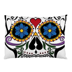 Cranium Sugar Skull Pillow Case by StarvingArtisan