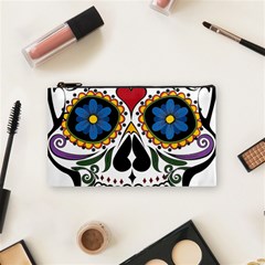 Cranium Sugar Skull Cosmetic Bag (small)  by StarvingArtisan