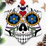 Cranium Sugar Skull Ornament (Snowflake) Front