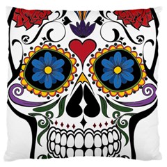 Cranium Sugar Skull Standard Flano Cushion Case (two Sides) by StarvingArtisan