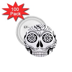 Sugar Skull 1 75  Buttons (100 Pack) 