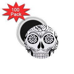 Sugar Skull 1 75  Magnets (100 Pack)  by StarvingArtisan