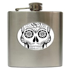 Sugar Skull Hip Flask (6 Oz) by StarvingArtisan