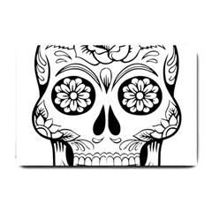 Sugar Skull Small Doormat  by StarvingArtisan