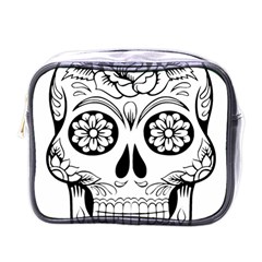 Sugar Skull Mini Toiletries Bags by StarvingArtisan