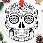 Sugar Skull Round Filigree Ornament (Two Sides) Back