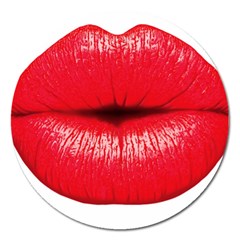 Oooooh Lips Magnet 5  (round) by StarvingArtisan