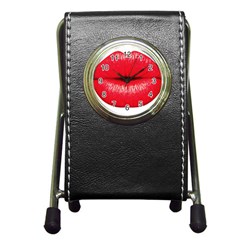 Oooooh Lips Pen Holder Desk Clocks by StarvingArtisan