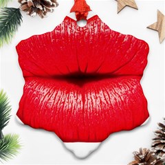 Oooooh Lips Ornament (snowflake) by StarvingArtisan