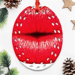 Oooooh Lips Ornament (oval Filigree) by StarvingArtisan