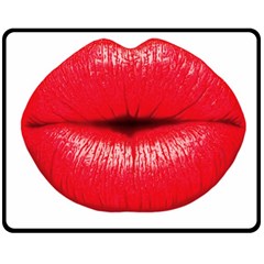 Oooooh Lips Double Sided Fleece Blanket (medium) 