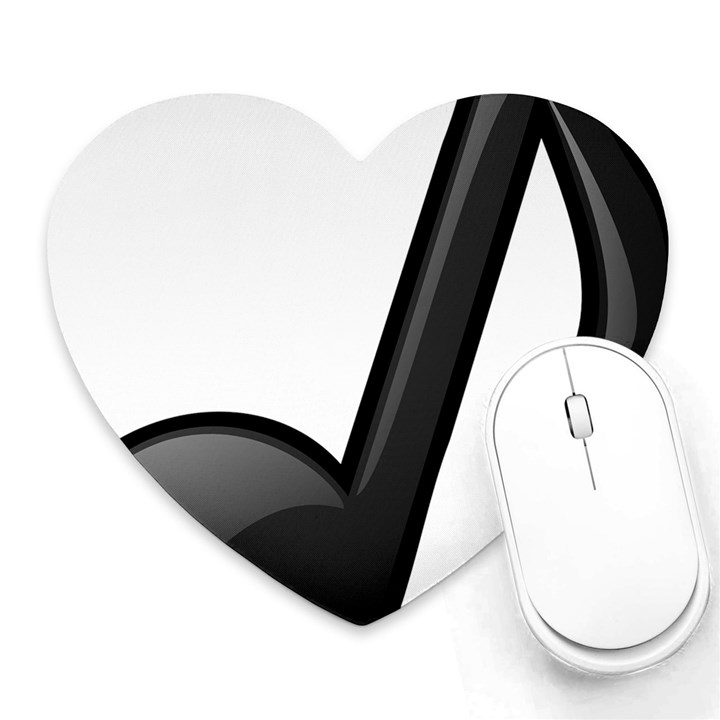 Music Note  Heart Mousepads