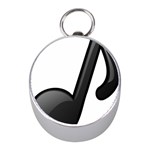 Music Note  Mini Silver Compasses Front