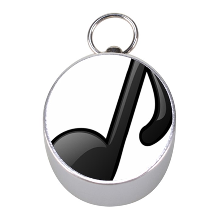 Music Note  Mini Silver Compasses