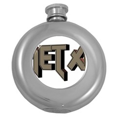 Heavy Metal  Round Hip Flask (5 Oz) by StarvingArtisan