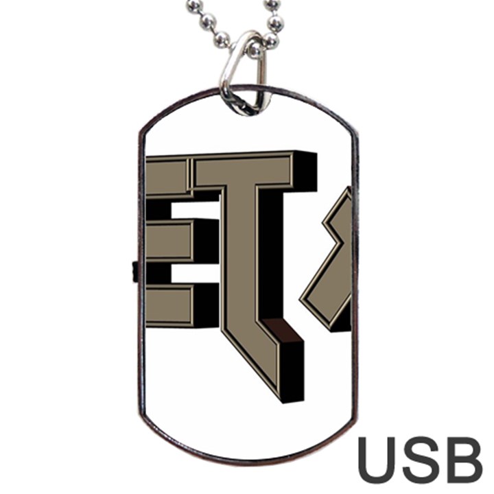 Heavy Metal  Dog Tag USB Flash (One Side)