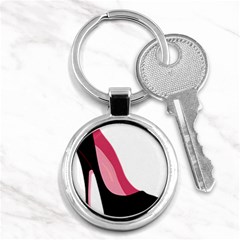 Black Stiletto Heels Key Chains (round)  by StarvingArtisan