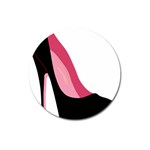 Black Stiletto Heels Magnet 3  (Round) Front