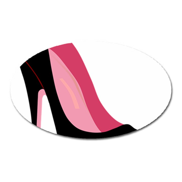 Black Stiletto Heels Oval Magnet